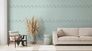 Border stucco element 3D effect turquoise 34473 1