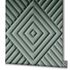 Non-woven wallpaper 3D effect diamond grey green 34485 4