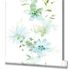 Non-woven wallpaper flowers white green blue 81624 4
