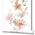 Non-woven wallpaper flowers white pink green 81626 3