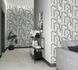 Non-woven wallpaper abstract graphic cream blue grey 81630 3