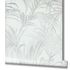 Non-woven wallpaper tropics palm leaves white beige 82412 3