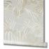 Non-woven wallpaper tropics palm leaves beige grey 82413 3