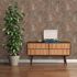 Non-woven wallpaper leaf pattern orange brown 39346-2 1