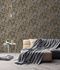 Vliestapete Blattmuster Textiloptik Braun Grau 39346-3 Wohnzimmer 10