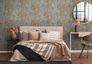 Non-woven wallpaper leaf pattern blue brown 39346-4 5