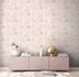 Vliestapete Blumen Blätter Floral Weiß Rosa 39349-2 Wohnzimmer 1