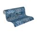 Vliestapete Blumen Blätter Floral Blau Grau 39349-4 Rolle 4
