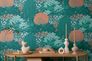 Non-woven wallpaper tropics trees green orange 39350-3 1