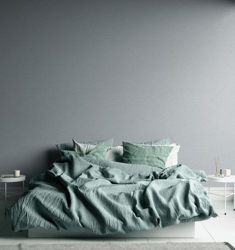 Non-woven wall linen look plain light grey 39351-4