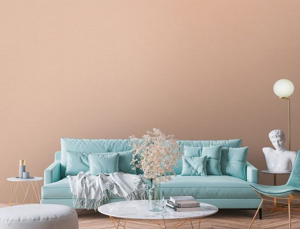 Vliestapete Leinen Optik Einfarbig Rosa 39351-7 Wohnzimmer