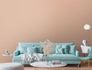 Vliestapete Leinen Optik Einfarbig Rosa 39351-7 Wohnzimmer 1