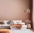 Vliestapete Textil Struktur Einfarbig Orange 39354-1 Wohnzimmer 7