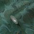 Non-woven wallpaper leaves petrol green gold 39355-3 5