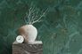 Non-woven wallpaper leaves petrol green gold 39355-3 6