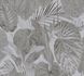 Non-woven wallpaper leaves light grey silver 39355-5 2