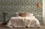 Vliestapete Blattmuster Tropen Creme Grün 39413-2 Schlafzimmer 1
