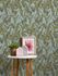 Non-woven wallpaper leaf pattern blue green 39413-3 5