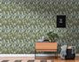 Non-woven wallpaper leaf pattern blue green 39413-3 7