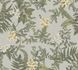 Vliestapete Blätter Blumen Floral Grau Grün 39424-2 2