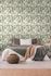 Non-woven wallpaper leaves flowers white green 39424-3 5