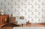 Vliestapete Blumen Floral Skizze Weiß Schwarz 39427-2 Wohnzimmer 3