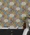 Non-woven wallpaper jungle flowers black green 39428-2 6