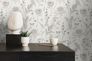 Vliestapete Floral Skizze Vögel Weiß Schwarz 39429-2 Zimmer 7