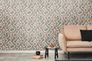 Non-woven wallpaper branches leaves pink green 39430-3 1