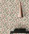 Non-woven wallpaper branches leaves pink green 39430-3 5