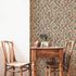 Non-woven wallpaper branches leaves pink green 39430-3 6