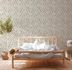Non-woven wallpaper branches leaves white grey 39430-4 7