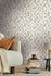 Non-woven wallpaper branches leaves white grey 39430-4 8