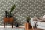 Vliestapete Blumen Blüten Blätter  Grün Weiß 39432-1 Zimmer 8