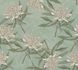 Non-woven wallpaper flowers turquoise green white 39432-2 2
