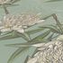 Non-woven wallpaper flowers turquoise green white 39432-2 3