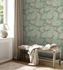 Non-woven wallpaper flowers turquoise green white 39432-2 6