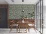 Non-woven wallpaper flowers turquoise green white 39432-2 7