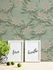 Non-woven wallpaper flowers turquoise green white 39432-2 8