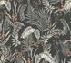 Vliestapete Tropisch Blätter Farne Schwarz Creme 39434-1 2
