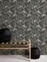 Vliestapete Tropisch Blätter Farne Schwarz Creme 39434-1 Flur 5