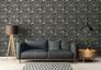 Vliestapete Tropisch Blätter Farne Schwarz Creme 39434-1 Raum 6