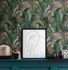Non-woven wallpaper palm leaves petrol green 39435-2 3