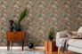 Non-woven wallpaper jungle leaves orange green 39436-2 5