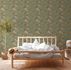 Vliestapete Dschungel Blätter Grün Beige 39436-3 Schlafzimmer 1