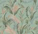 Non-woven wallpaper jungle leaves turquoise green 39436-4 2