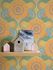 Vliestapete Blumen Damast Retro Orange Blau 39530-1 Raum 1