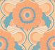 Non woven wallpaper flowers retro beige turquoise 39530-2 2
