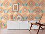 Non woven wallpaper flowers retro beige turquoise 39530-2 6