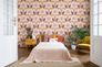 Vliestapete Blumen Damast Retro Orange Lila 39530-3 Schlafzimmer 1